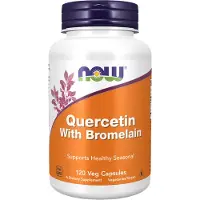 Now , Quercetin med Bromelain, 120 Vegansk Kapsler