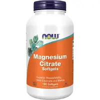 Now , Magnesium Citrat, 180 Softgels (133 mg per Softgel)