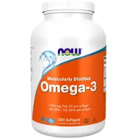 Now , Omega-3 Fisk Oil, 1,000 mg, 500 Softgels