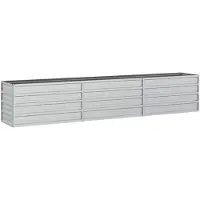 vidaXL Højbed Galvaniseret Stål - 240 x 40 x 45 cm