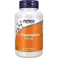 Now , L-Tryptophan, 500 mg, 60 Veg Capsules (500 mg per Capsule)