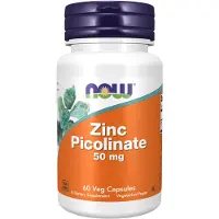 Now , Zink Pikolinat, 50 mg, 60 Vegansk Capsuler (50 mg per Capsule)