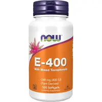 Now , E-400 med Mixed Tocopherols, 268 mg (400 IU), 100 Softgels