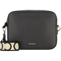 Coccinelle Skuldertaske 'Tebe' beige / sort