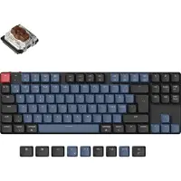 Keychron K1 Pro QMK/VIA Wireless RGB Hot Swap Low Profile Brown - Gaming Tastatur - Uden Numpad - Nordisk - Sort