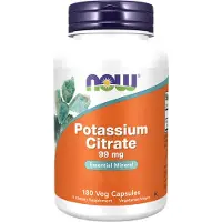 Now , Kalium Citrat, 99 mg, 180 Veg Kapsler