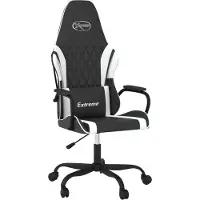 vidaXL gamingstol kunstlæder sort og hvid