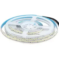 V-TAC 20W/m LED juosta, 240 LED/m, 12V, 3000K, 5 metrų ritė