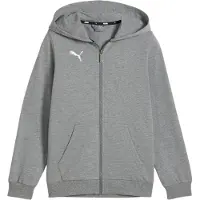 Puma Hættetrøje teamGOAL Casuals Full Zip - Grå/Hvid Børn, størrelse 128 cm