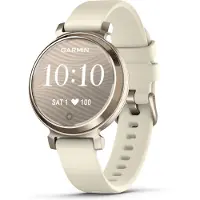 Garmin Lily 2 - Creme-guld - smart ur med bånd - silikone - kokosnød - håndledsstørrelse: 110-175 mm - monokrom - Bluetooth - 24.4 g