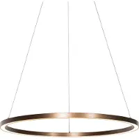 QAZQA Pendellampe bronze 80 cm inkl. LED 3-trins dæmpbar - Girello