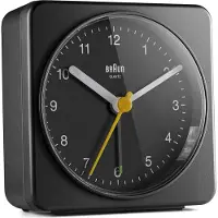 Braun Classic BC03 - Alarmur - kvadratisk - kvarts - desktop - sort