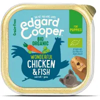Edgard & Cooper Økologisk Hvalp Vådfoder - Kylling & Fisk - 17 x 100 g