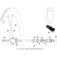 Mavic Comete Pro Carbon Sl Ust Venstre Baghjuls Eger 12 Enheder