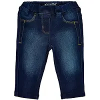 Minymo Bukser - Stretch Slim Fit - Mørkeblå Denim - - 74 - Jeans