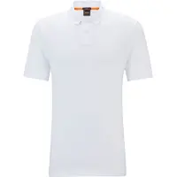 BOSS Slim-fit poloshirt i bomuld med stræk og logomærke
