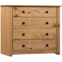 vidaXL Sideskab 80 X 40 X 73 Cm Fyrretræ Panama - Brun