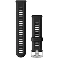 Garmin gummirem til håndled – Forerunner 955-serien (sort / sølvspænde) (010-11251-3U)