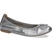 Caprice Ballerina, silver, made of Leather with Block heel, Size 42