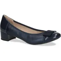 Caprice Pumps, blue, made of Leather and textile with Block heel, Size 40.5