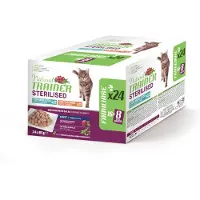 NATURAL TRAINER Adult Sterilized - 24 x 85 g Blandet pakke: kalkun & torsk