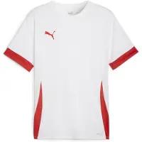 Puma Trænings T-Shirt teamGOAL - Hvid/Rød, størrelse Medium