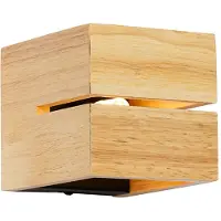 QAZQA Rustik væglampe egtræ 9,7 cm - Transfer Groove