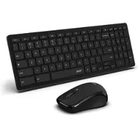 Acer AAK123 - Sæt med mus og tastatur - trådløs - 2.4 GHz - QWERTY - Amk. engelsk - sort - detailsalg
