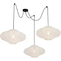 QAZQA Smart pendellampe hvid 50 cm 3-lys inkl. 3 Wifi G95 - Plu