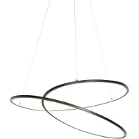 QAZQA Design pendellampe bronze 72 cm inkl. LED 3-trins dæmpbar - Rowan