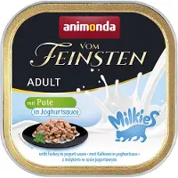 Animonda Kat | Vom Feinsten Adult Milkies | Vådfoder til katte i cremet sauce - 100g bakke - Kalkun i yoghurtsauce 100g