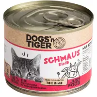 Dogs'n Tiger Økonomipakke Adult Cat 12 x 200 g - Smagfuldt oksekød