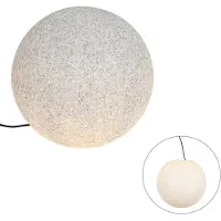 QAZQA Moderne udendørslampe grå 45 cm IP65 - Nura