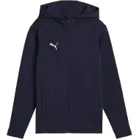 Puma Hættetrøje teamFINAL Casuals Full Zip - Navy/Silver Børn, størrelse 140 cm