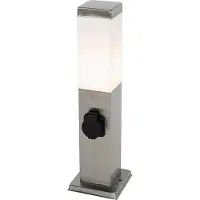 QAZQA Moderne udendørslampe 45 cm stål med fatning IP44 - Malios