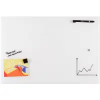 Naga Magnetisk glastavle 40x60 cm hvid