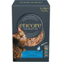 Encore Økonomipakke: 20 x 50 g Cat i bouillon - Mix Fisk: 3 varianter