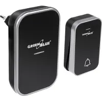 Greenblue GB157 B Kinetic Baterija Be Wireless Dorr Bell, Melodies, Juodas, Diapazonas iki 200m, IP44