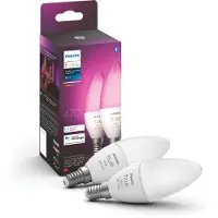 Philips Hue White and Color Ambiance Kerte - E14 pærer - 2-pak