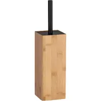 Wenko 23985100, Toiletbørste & holder, Sort, Træ, Bamboo, Stål, 100 mm, 100 mm