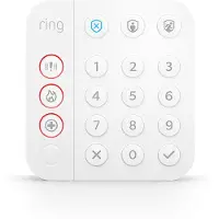 Ring Alarm Keypad - 2nd Generation - tastatur - trådløs - Z-Wave - hvid