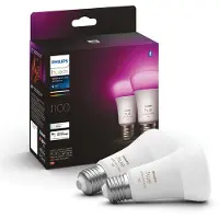 Philips Hue White and Color E27 LED-pære 9 W / smart lyspære 1100 lm med 16 millioner farver – 2-pak