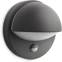 Philips myGarden June væglampe 12 W E27 P45, uden pære, Udendørs vægbelysning, Sort, Metal, IP44, Facade, Have, Terrasse, II
