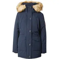 Superdry Superdrytil kvinder. W5011572A Parka med hætte i imiteret pels Everest navy (XS), Casual, Polyester, Blå
