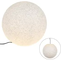QAZQA Moderne udendørslampe grå 56 cm IP65 - Nura