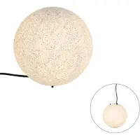 QAZQA Moderne udendørslampe grå 25 cm IP65 - Nura