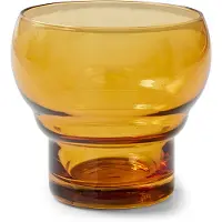 HK Living 70's Bulb glas 27 cl 4-pak Amber