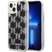 Karl Lagerfeld KLHCP14SLMNMK iPhone 14 6.1" hardcase sort/sort Liquid Glitter Monogram