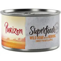 Purizon Superfoods 12 x 140 g - Vildsvin med Sild, sød Kartoffel & Æble