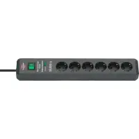 Brennenstuhl ÜSS Secure-Tec 6-vejs, 19.500 A, antracit, 2m